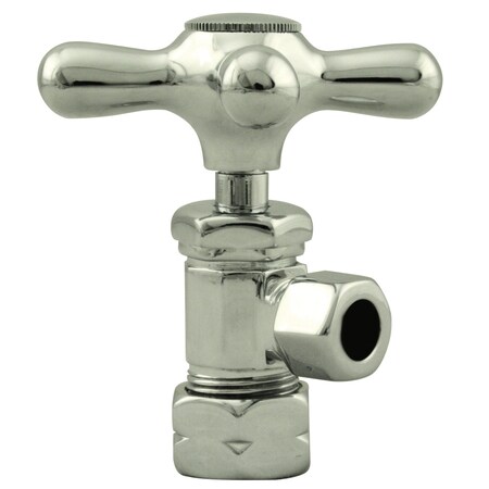 Westbrass Cross Handle Angle Stop Shut Off Valve 1/2-Inch Copper Pipe Inlet W/ 3/8-Inch Compression Outlet in D105X-05